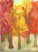 Paintings - Fall View - Water Color
